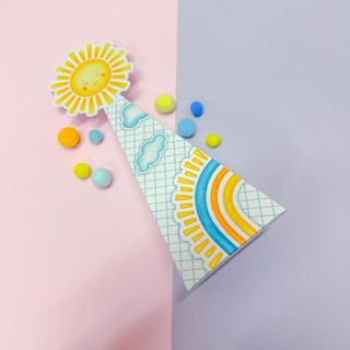 10/20/40/50 unidades Caixa Pirâmide Lembrancinha Primeira Volta ao Sol Amarelo em Oferta na Shopee