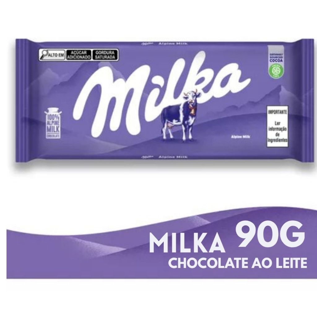 Chocolate Milka Alpine Milk 90g em Oferta na Shopee