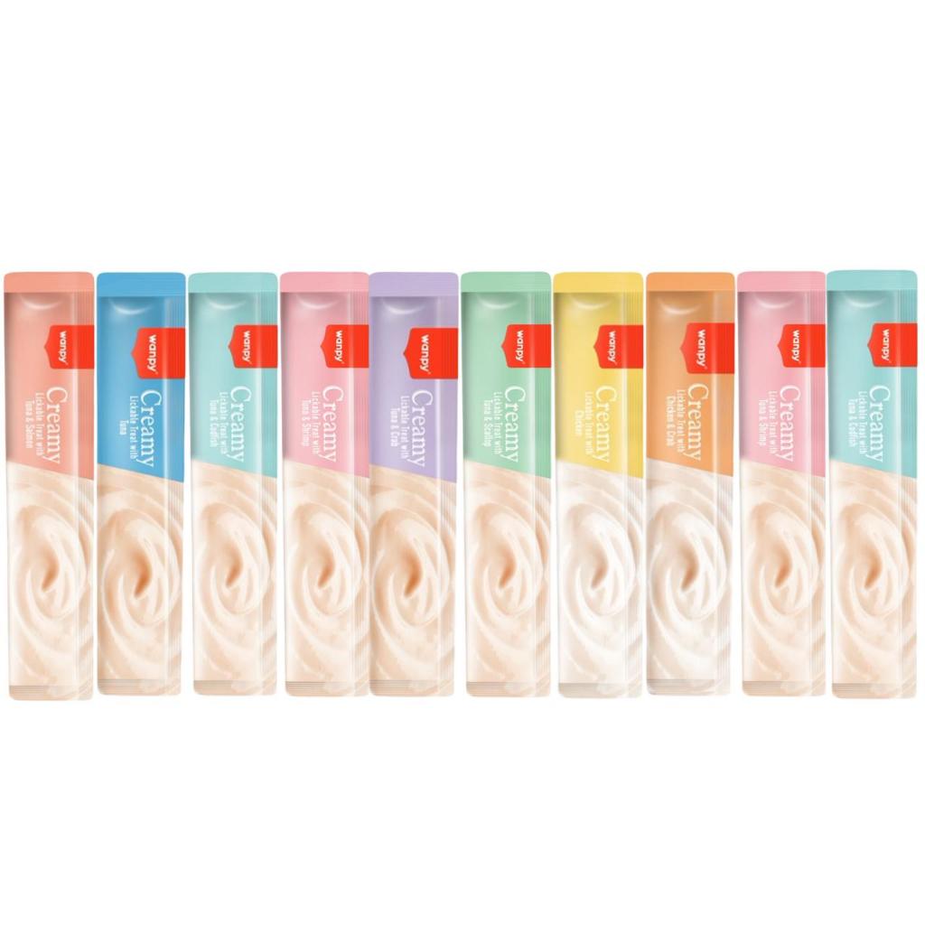 10 Und Tubetes Wanpy Truly Creamy Churu Cremoso Ração Pastosa Para Gato Petisco Premium