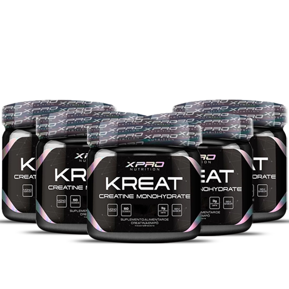 Imagem Kit 5x Da Melhor Creatina Kreat 150g - XPro Nutrition