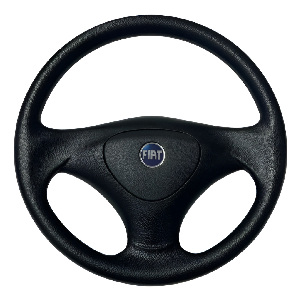 VOLANTE ESPORTIVO MODELO ORIGINAL NOVO PALIO UNO FIRE LOGO AZUL VERMELHO PRETO