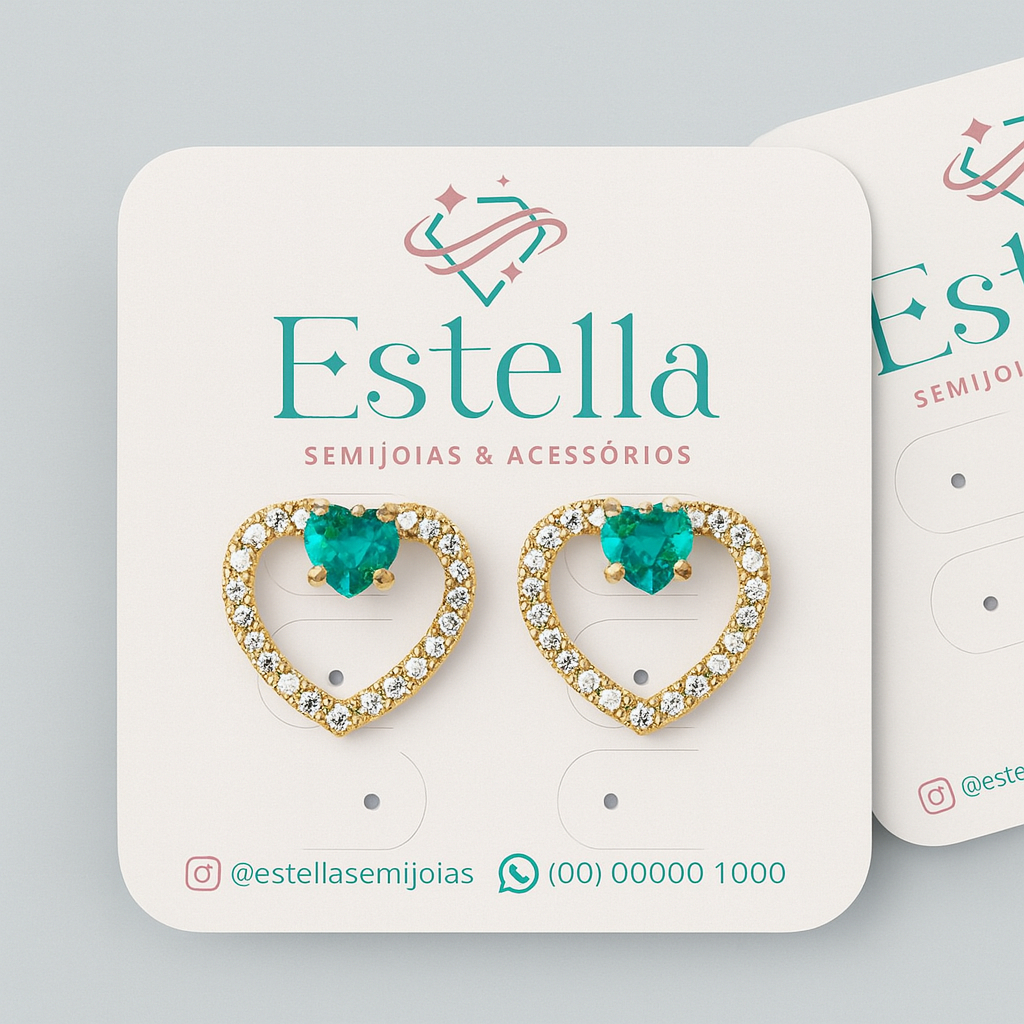 TAG PARA BIJUTERIAS  BRINCOS 3 PARES FUROS PERSONALIZADO 50uni em Oferta na Shopee