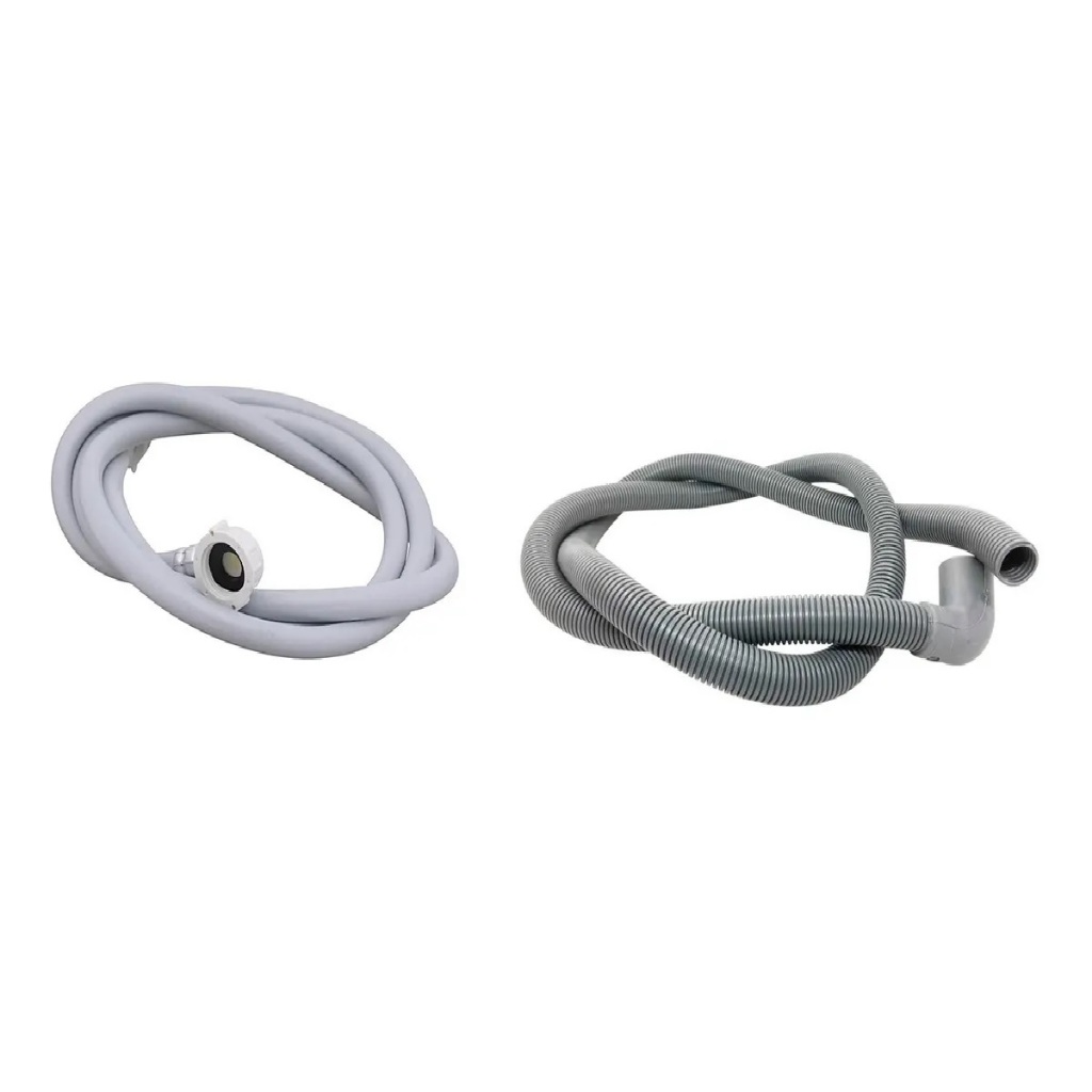 Kit Mangueiras 3m Entrada e Saída — Ideal para Tanquinhos Universais, Encaixe Perfeito e Resistente