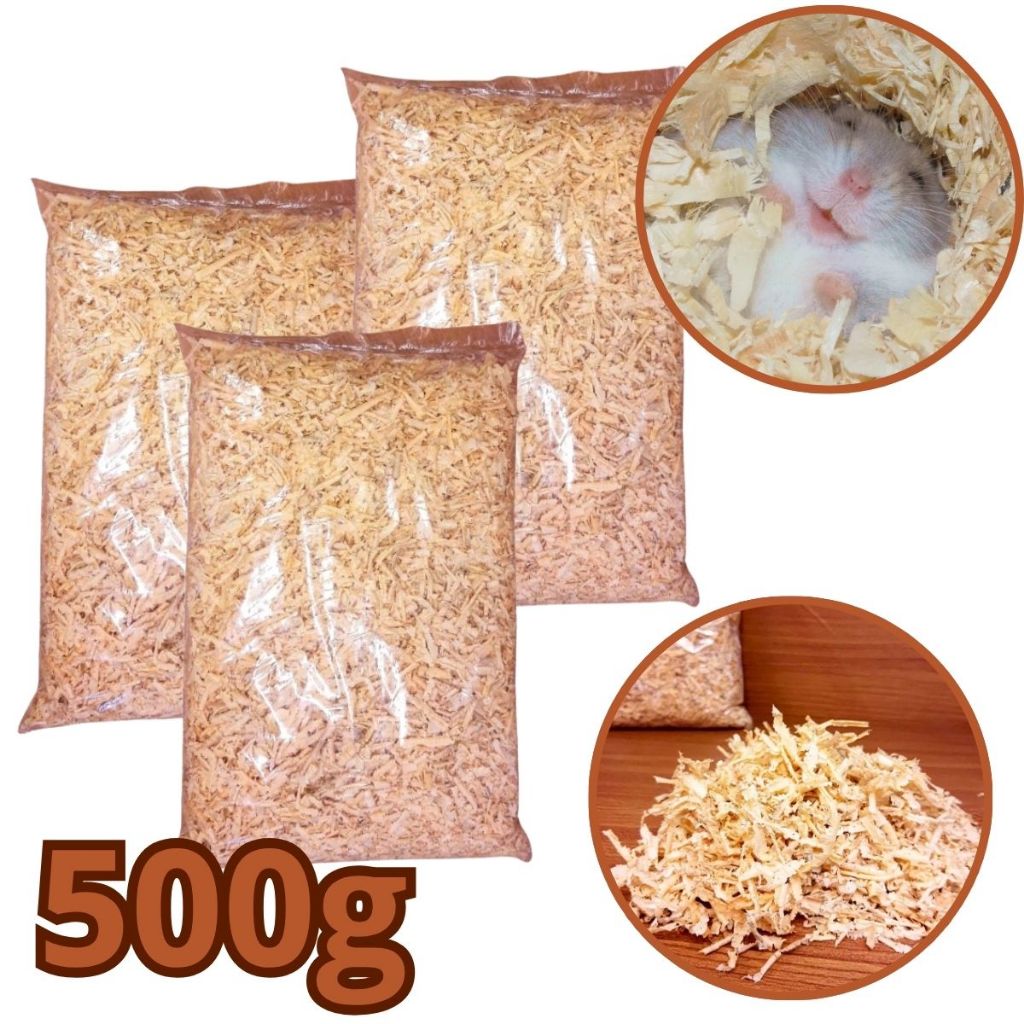 Kit 3 Serragem de Madeira 100% Natural Seca para Roedores Hamster Porquinho-da-Índia