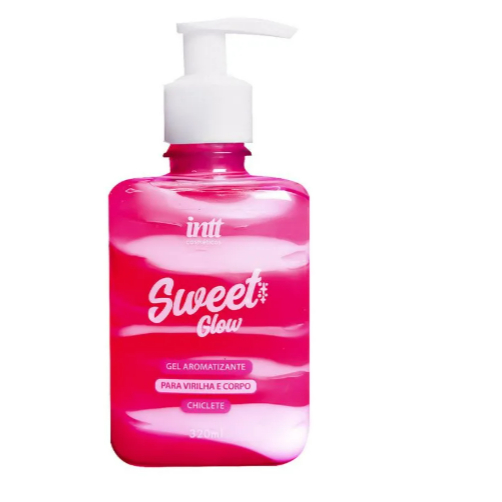 Sweet Glow Hidratante Aveludado Comestível para Região Pélvica e Virilha Chiclete 320ml
