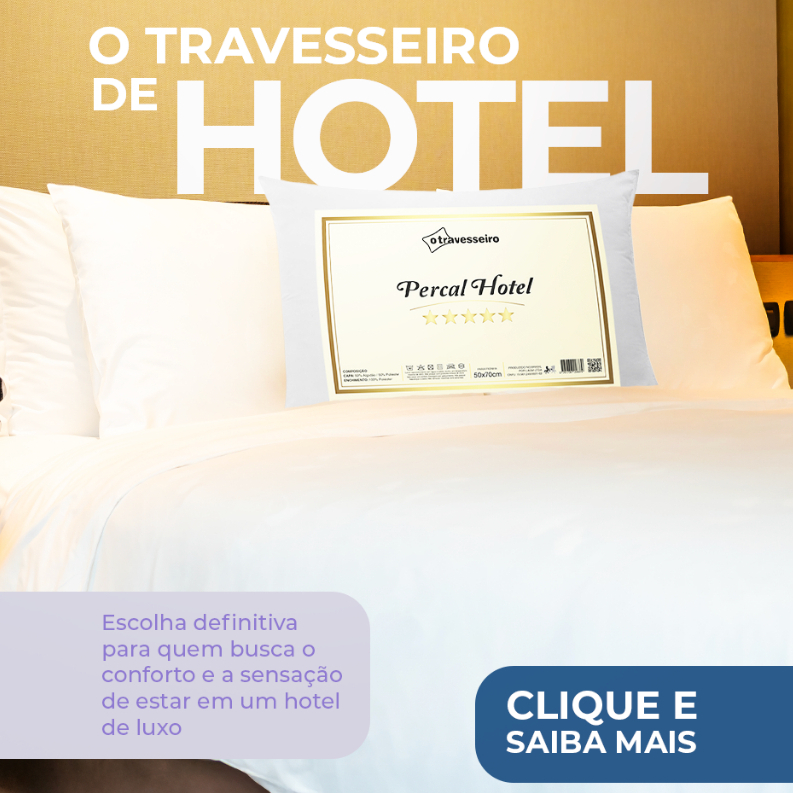 Travesseiro Luxo Percal Hotel 100% Fibra Siliconada Toque macio Lavável Antialergico em Oferta na Shopee