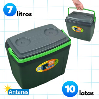 Caixa Térmica Cooler 7 Litros 10 Latas | Pequena Portátil | Resistente | Conservador Térmico Praia em Oferta na Shopee