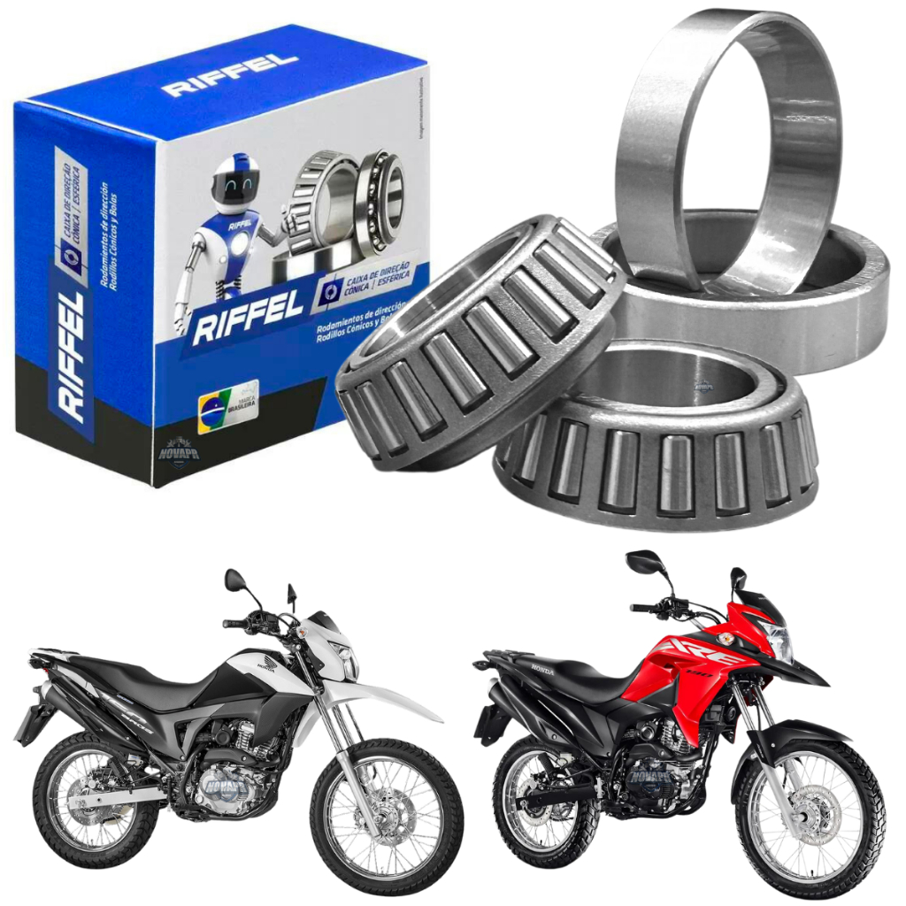 Caixa Rolamento Direção Cônica Riffel Bros 125 150 160 Honda 1999 2000 2001 2002 2003 2004 à 2024