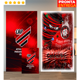 Toalha de Banho e Rosto/Mão Time Atlético Paranaense Praia Piscina Felpa Estampada em Oferta na Shopee