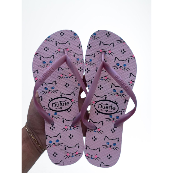 Chinelo Sandália Feminino Estampas Desenhos Slim Bico Redondo Adulto Promocao Mais Vendidos