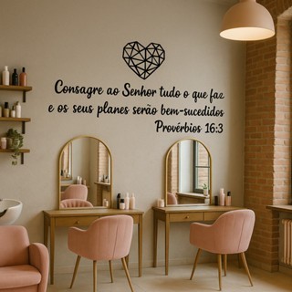 Frase Decorativa Consagre ao Senhor Tudo O Que Você Faz Letreiro Decorativo em MDF