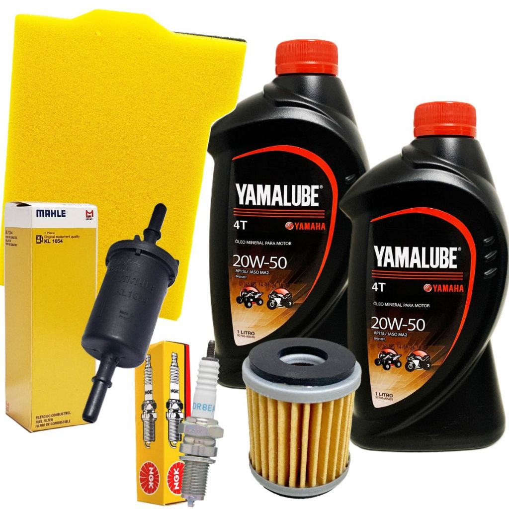 Kit Revisão Lander 250 Teneré 250 Até 2015 Troca Óleo Yamalube 20w50 Filtros e Vela Ngk em Oferta na Shopee