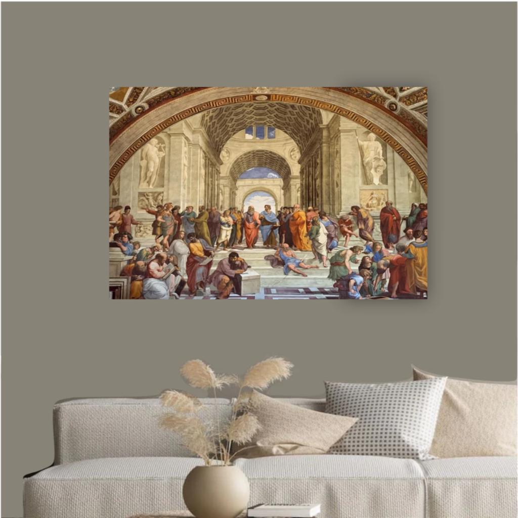 Quadro decorativo platao filosofia arte decoração para sala quarto escritorio advocacia contador