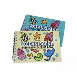KIT 2/4 Livro De Colorir Fundo Do Mar KIT Caderno De Colorir Infantil 48 Folhas A5