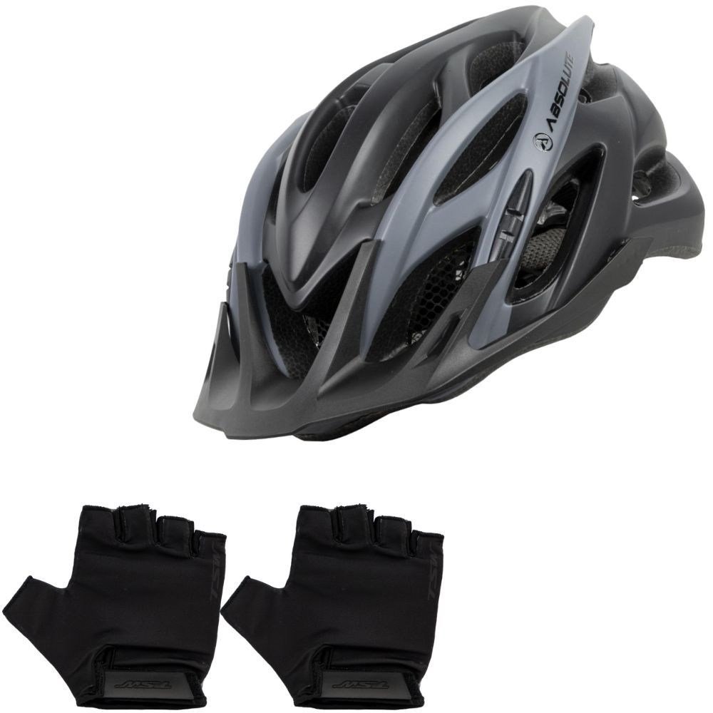Capacete Bike Ciclismo Mtb [M/G] com LED Traseiro + Par De Luvas