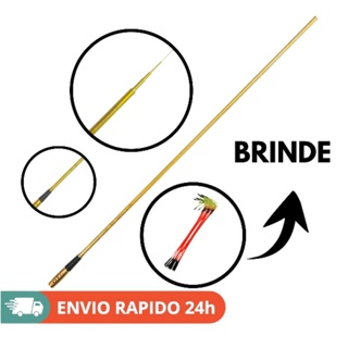 vara telescopica para pesca cmik dourada 100% carbono ultra leve em Oferta na Shopee