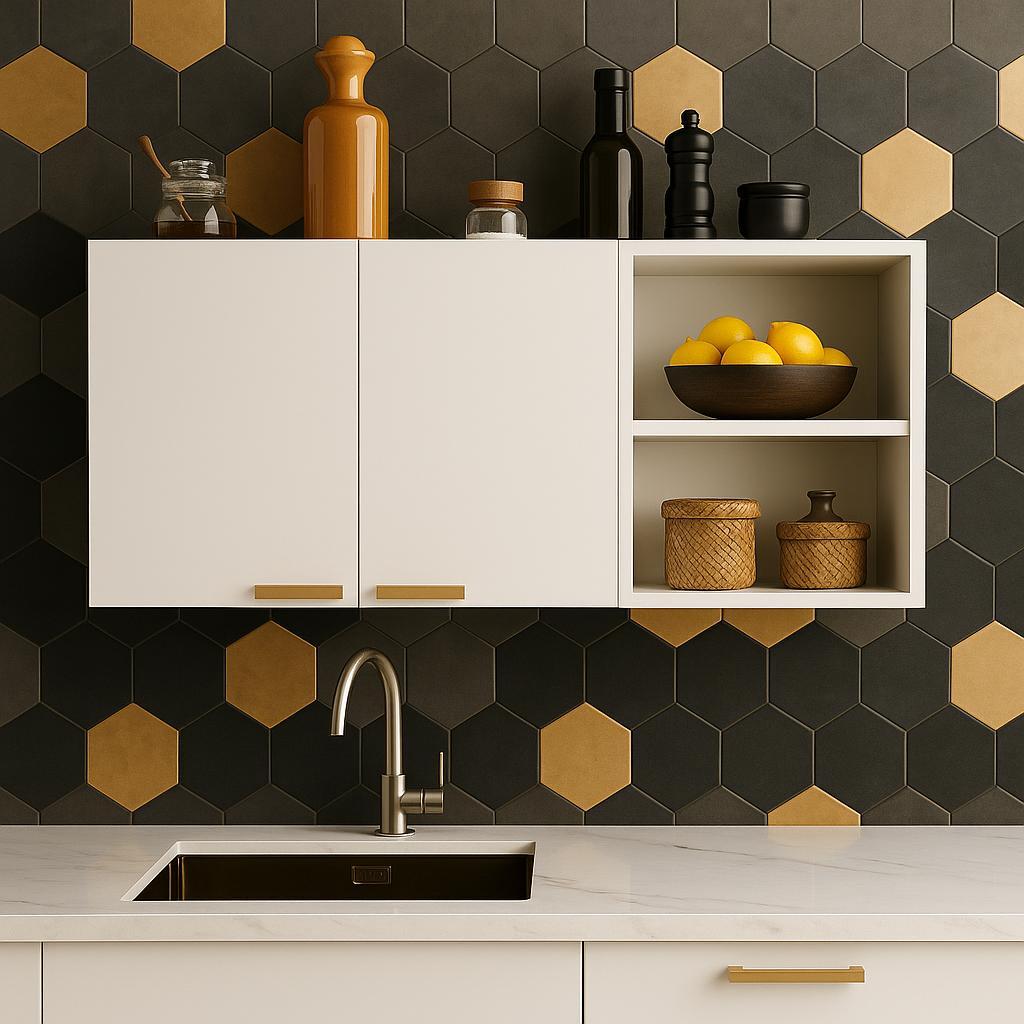 Armário Suspenso para Cozinha, Lavanderia e Escritório com Elegância em Oferta na Shopee