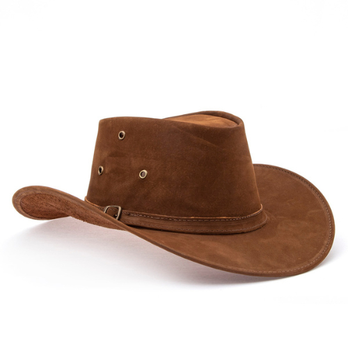 Chapéu Country Kapell Couro Legítimo Estilo Cowboy Texano Masculino Moda Sertaneja Western Bruto