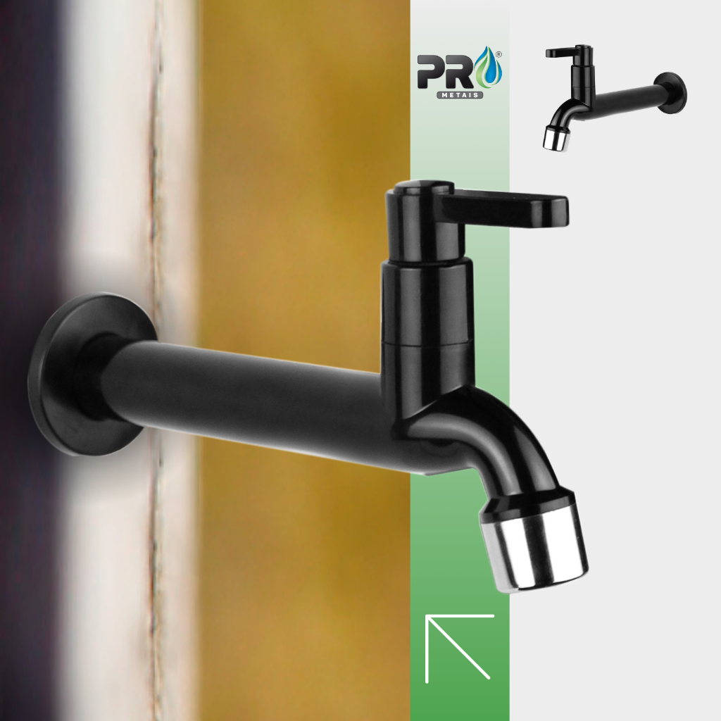 Torneira Para Tanque ou Jardim Abs Com Bico Arejador 1158 Preto em Oferta na Shopee