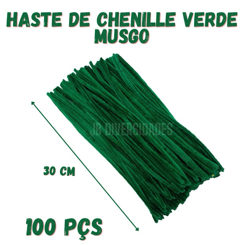 Haste de chenille 30 cm 100 unidades Para artesanato em Oferta na Shopee