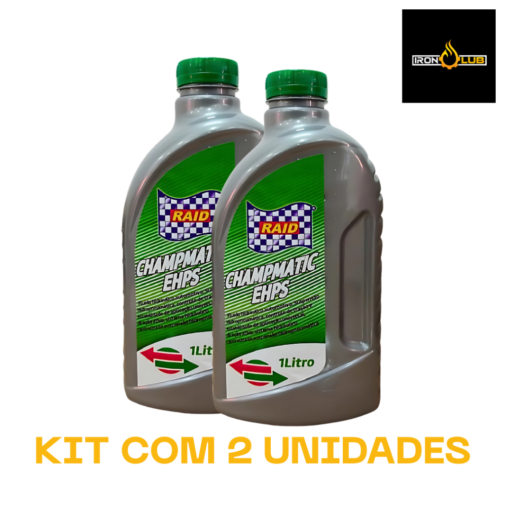 KIT 2 LITROS RAID ÓLEO DE DIREÇÃO ELETRO-HIDRÁULICA CHAMPMATIC EHPS