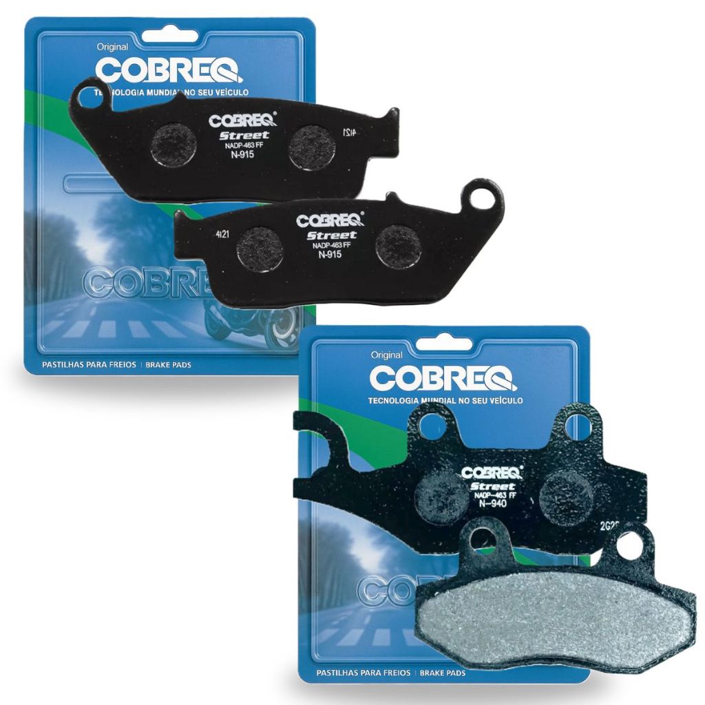 Kit Pastilhas de Freio P/ Kawasaki Versys 300 (Todos Os Anos) Cobreq em Oferta na Shopee