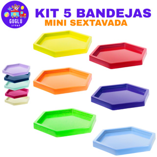 Kit 5 Bandejas Mini Sextavada em Oferta na Shopee