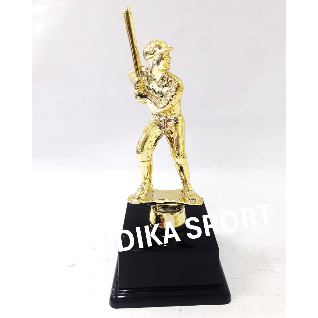 Troféu Baseball Rebatedor Ouro 18cm BV4 [Quer Adesivo Personalizado?] Beisebol Bola Luva Taco Campo