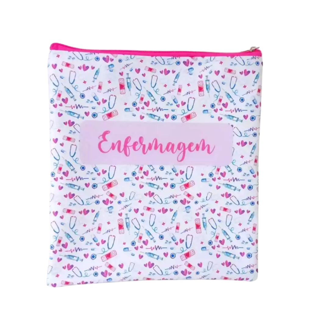 Porta Jaleco ou Estojo Necessaire Slim Transporte Enfermagem Medicina Odontologia Resistente Pratico