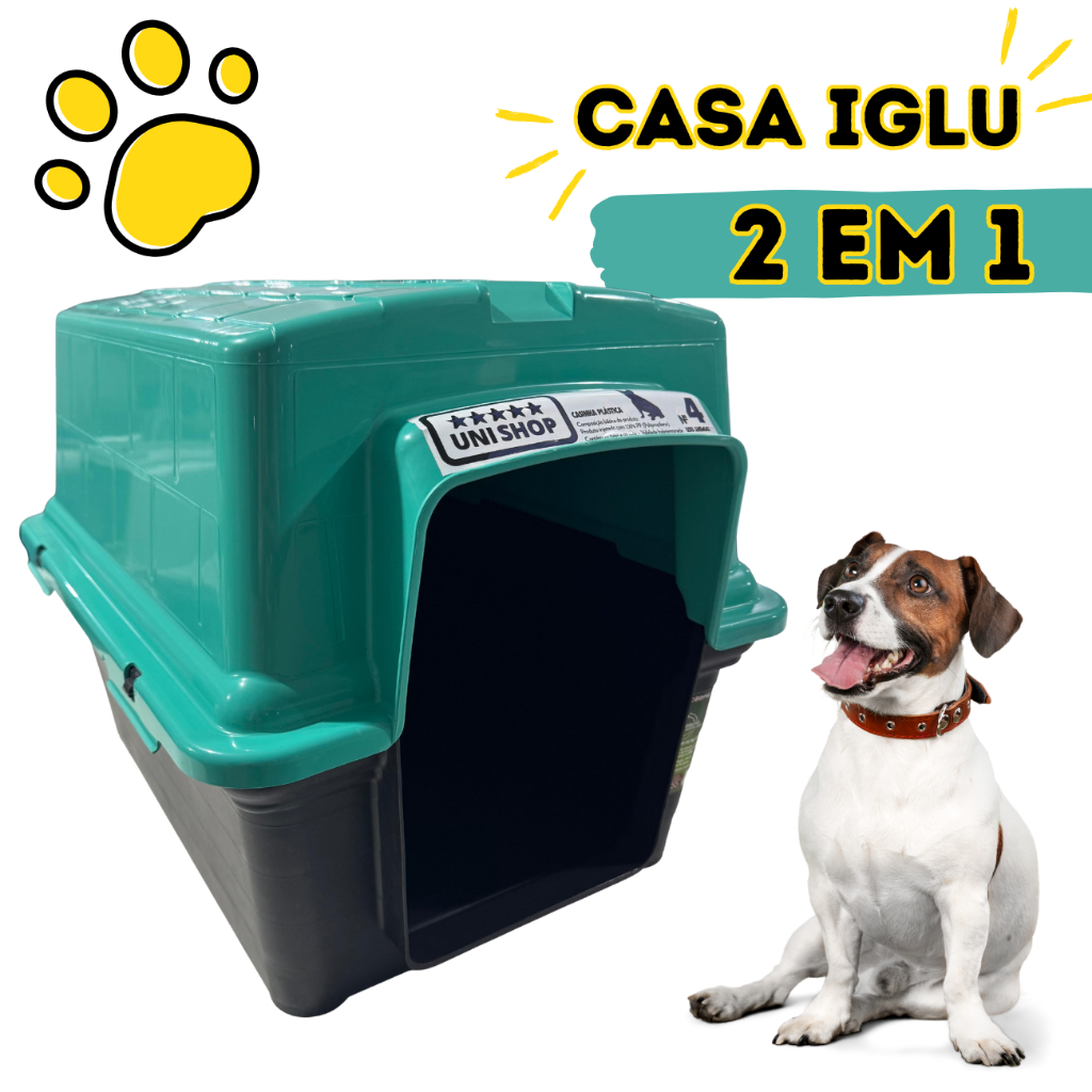 Casa Casinha Para Cachorro N 4 Pet Cães Cachorro Pequeno Médio Porte - Unishop