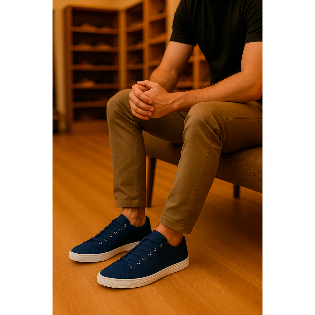 Sapatenis Masculino Cadarço Calce Casual Tênis Dia a Dia Calçado