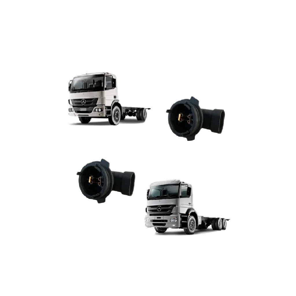 02 Soquete Da Lampada Do Farol H7 Mbb Atego Axor Dp3091