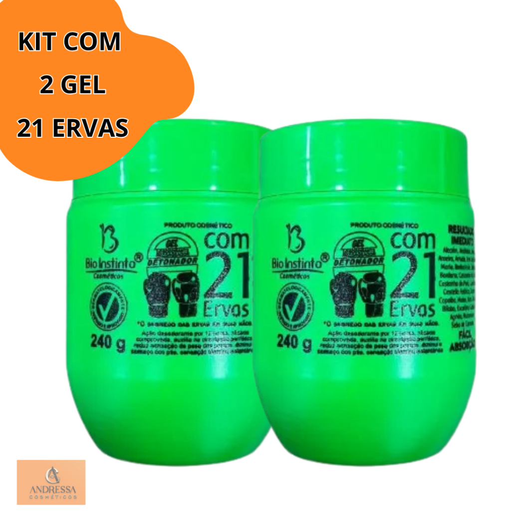 Gel Detonador 21 Ervas Bio Instinto – Alívio Muscular com Ação Refrescante