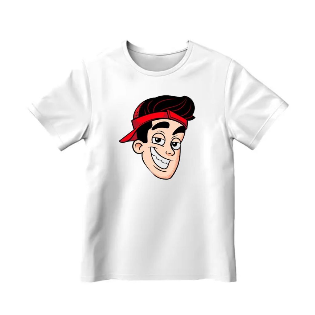 Camiseta Infantil Masculino Enaldinho Youtuber Desenho 100% Algodão Feminina Lançamento Envio Rápido