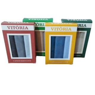 Presente Masculino – 3 - 6 ou 9 Lenços de Bolso Caixa Vitória Brancos e Coloridos em Oferta na Shopee