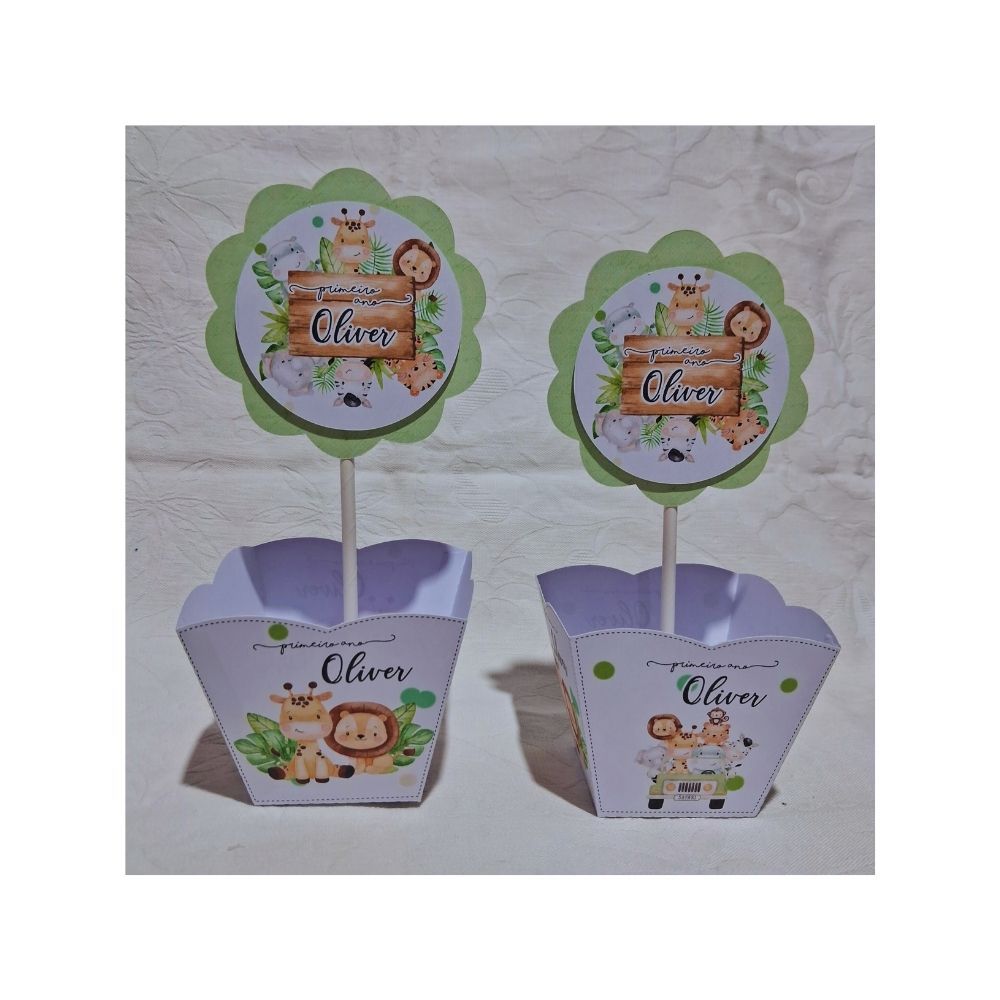 Centro de mesa safari aquarelado/ Lembrancinhas Personalizadas - festa infantil, decoração, kit festa, festa infantil