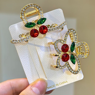 Presilhas Médio com Cristais de Cereja - Acessório Delicado e Charmoso para Cabelos e Franja em Oferta na Shopee