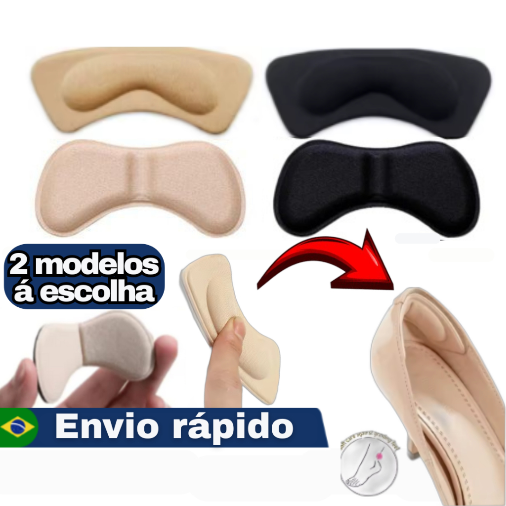 Protetor de Calcanhar Adesivo Ortopédico para Mais Conforto Palmilha Confortável para Calçados que pegam atrás (Lá ele)