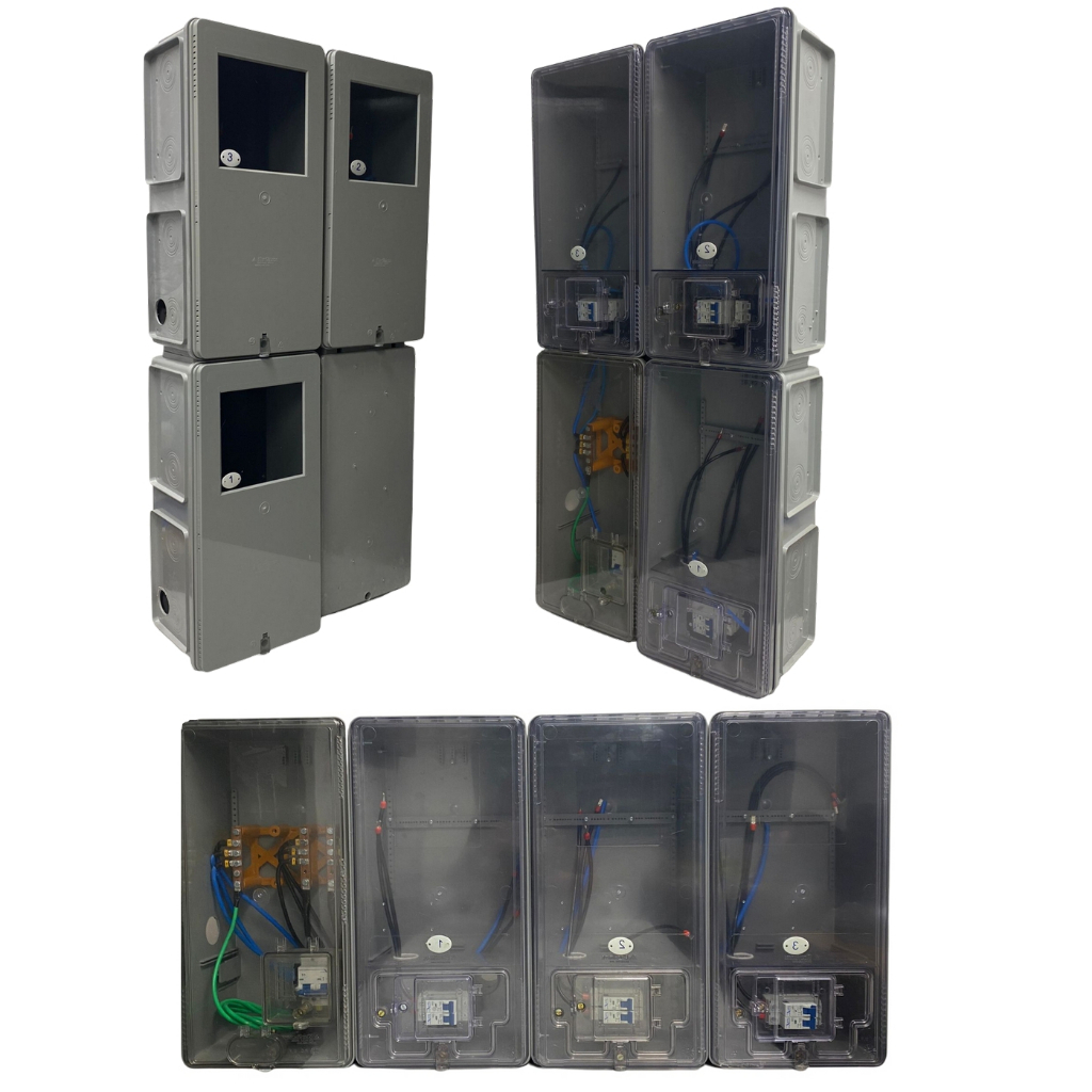 Caixa P/ 3 Medidores Padrão ENEL SP Completa Bifásica Policarbonato Visor Rua ou Lateral SEM CABO em Oferta na Shopee