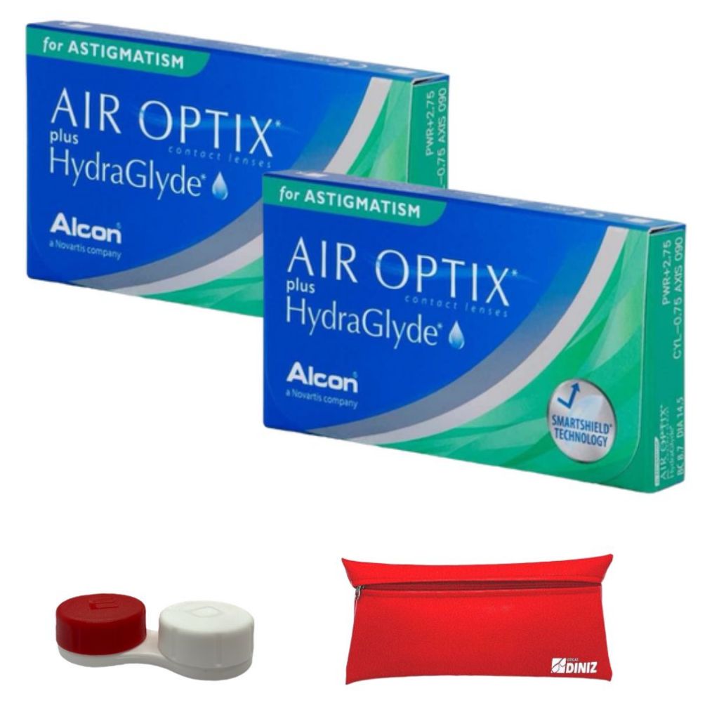 2 Lentes De Contato Air Optix Toric Alcon Para Astigmatismo