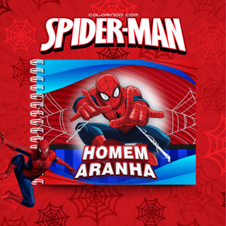 Produto Livro De Colorir Homem Aranha Capa Dura 50 Folhas de 180g em Oferta na Shopee