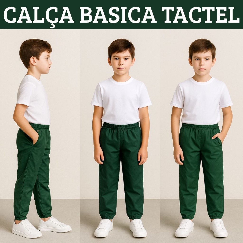 Calça Infantil Escolar Para Menino Casual Jogger Street Hip Hop Tecido Tactel Calça com 2 Bolsos 4 Cores Outono Inverno