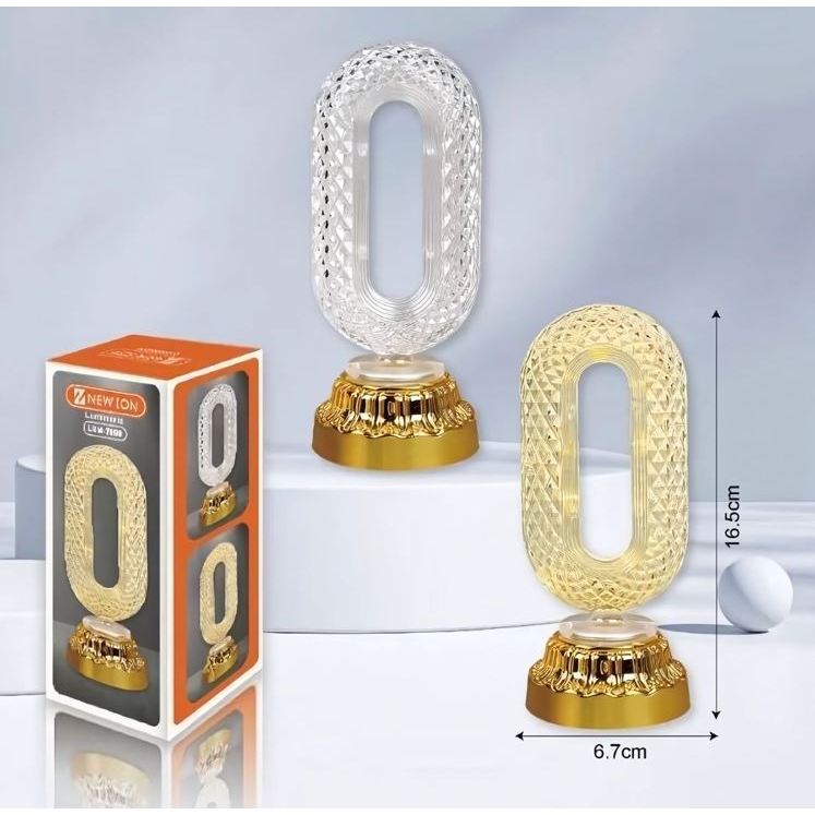 Mini Luminária de Mesa Abajur Estrela Oval Lua 15CM Lâmpada Quarto Luxuosa Cristal Acrílico 3 Tons de Led em Oferta na Shopee