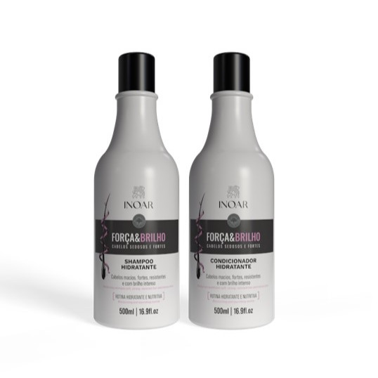 Inoar KIT Força e Brilho Shampoo e Condicionador 500ml