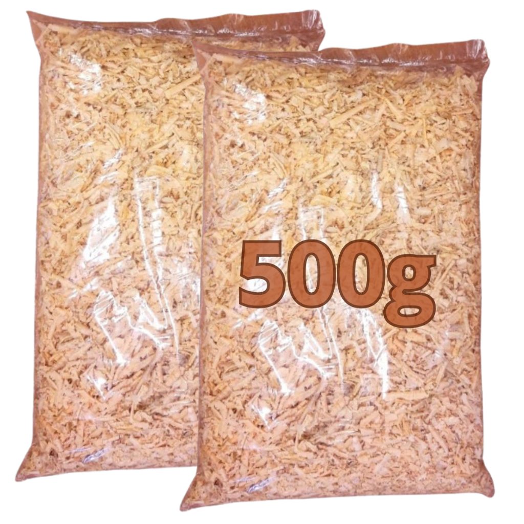 Kit 2 Serragem de Madeira 100% Natural Prensada 500g para Hamster Porquinho-da-Índia