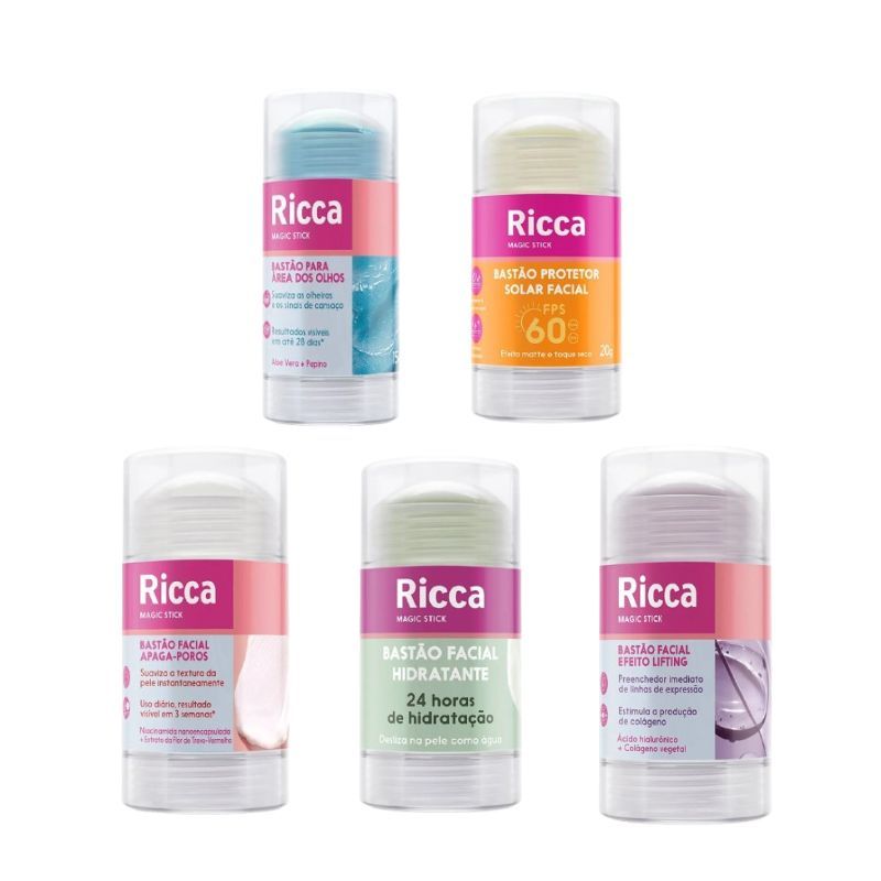Ricca Bastão Facial (Escolha o seu) em Oferta na Shopee