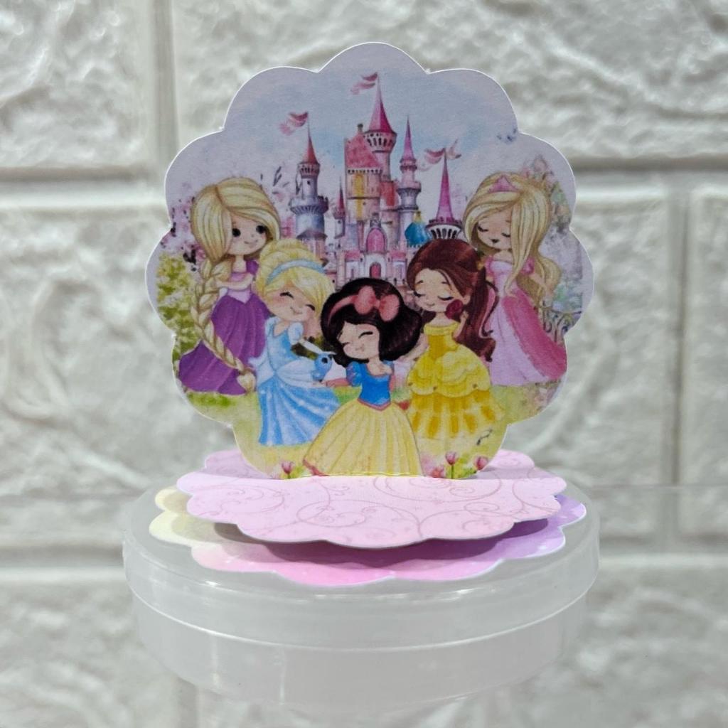Kit Aplique 3D em pé  Personalizada PRINCESAS CUTE, Festa, Lembrancinha em Oferta na Shopee