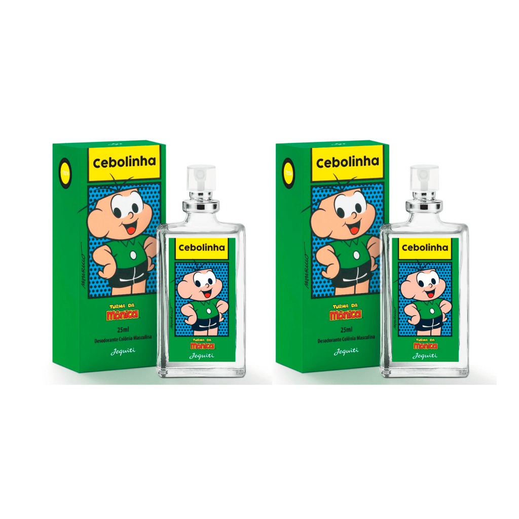 Kit com 2 Perfumes Cebolinha Desodorante Colônia Jequiti 25 ml cada