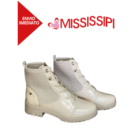 Coturno Feminino Detalhe Em Tecido Na Lateral Mississipi Q8473