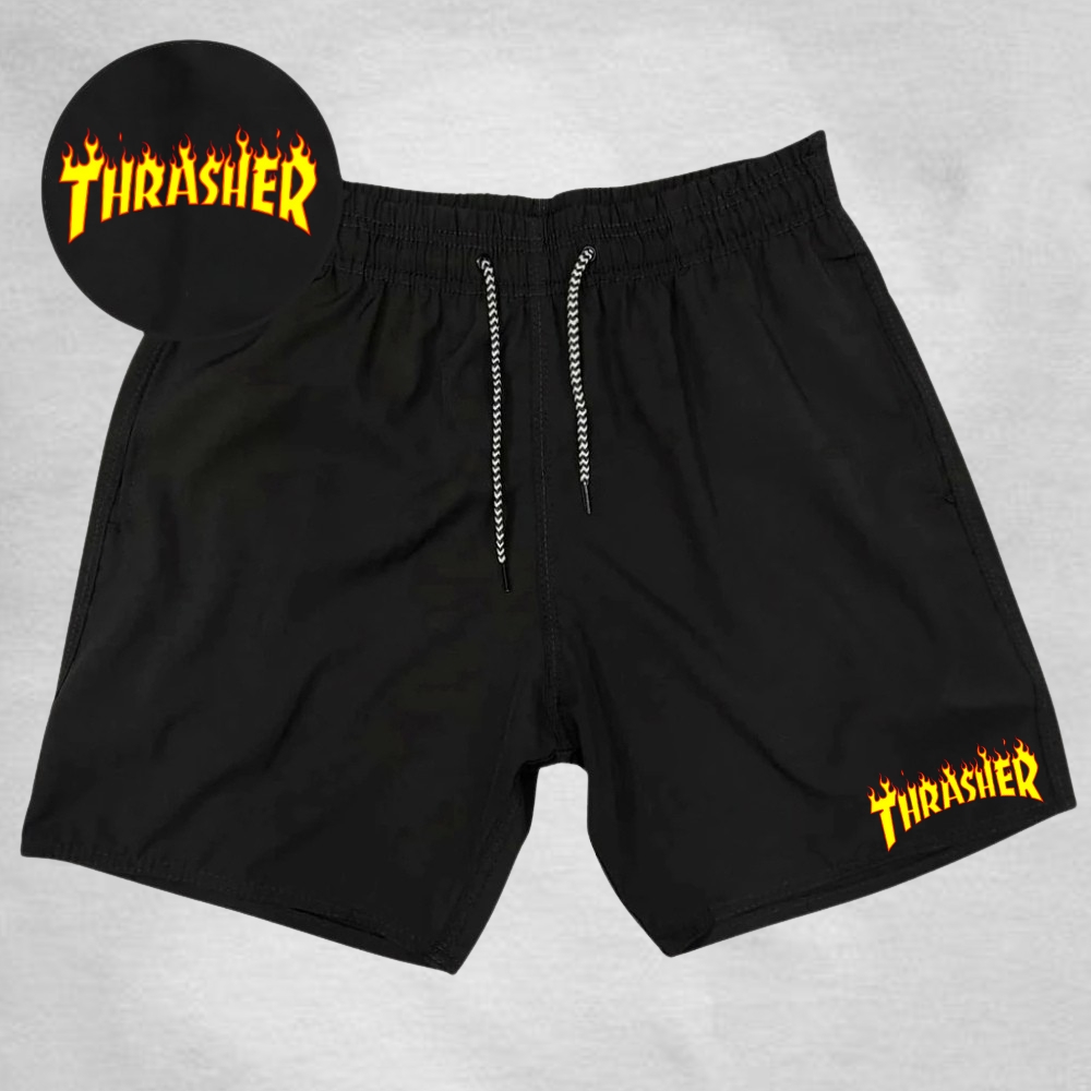 Bermuda Masculina Elastano Modelo Academia Thra_sher 02 Estilo Esportivo Corridas Crossfit Verão